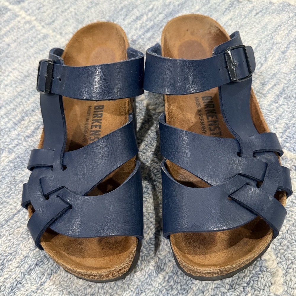 Birkenstock Navy Sandals with Adjustable Straps, size 6-7